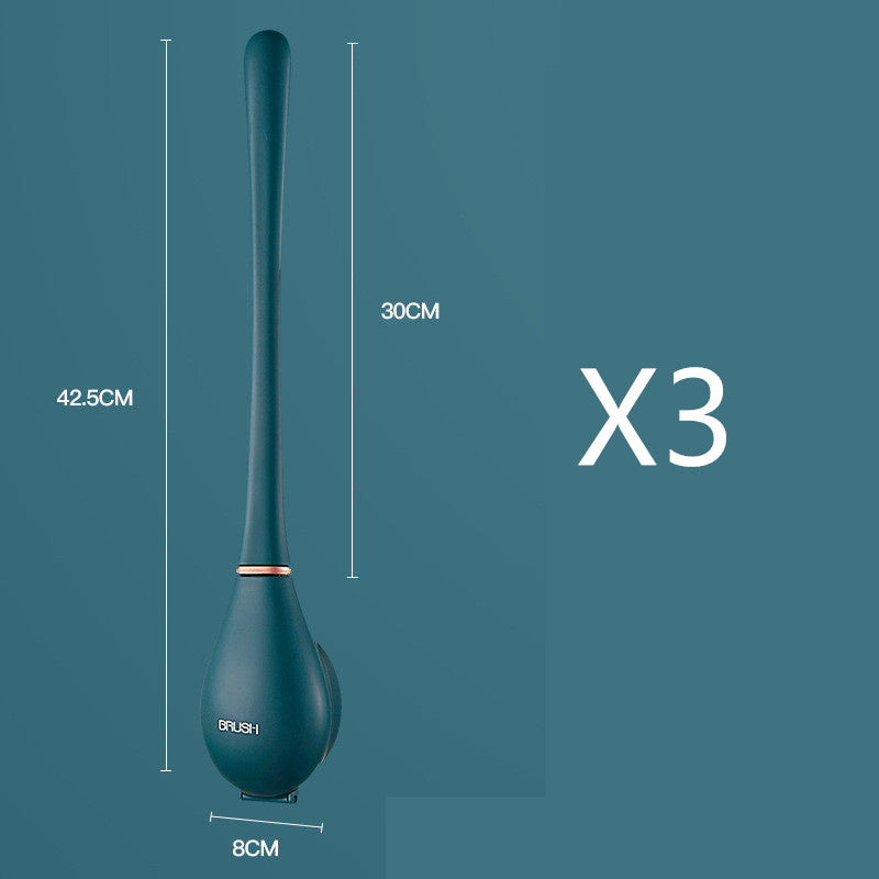 Household Brush Wall-mounted Long-handled Silicone Toilet Brush