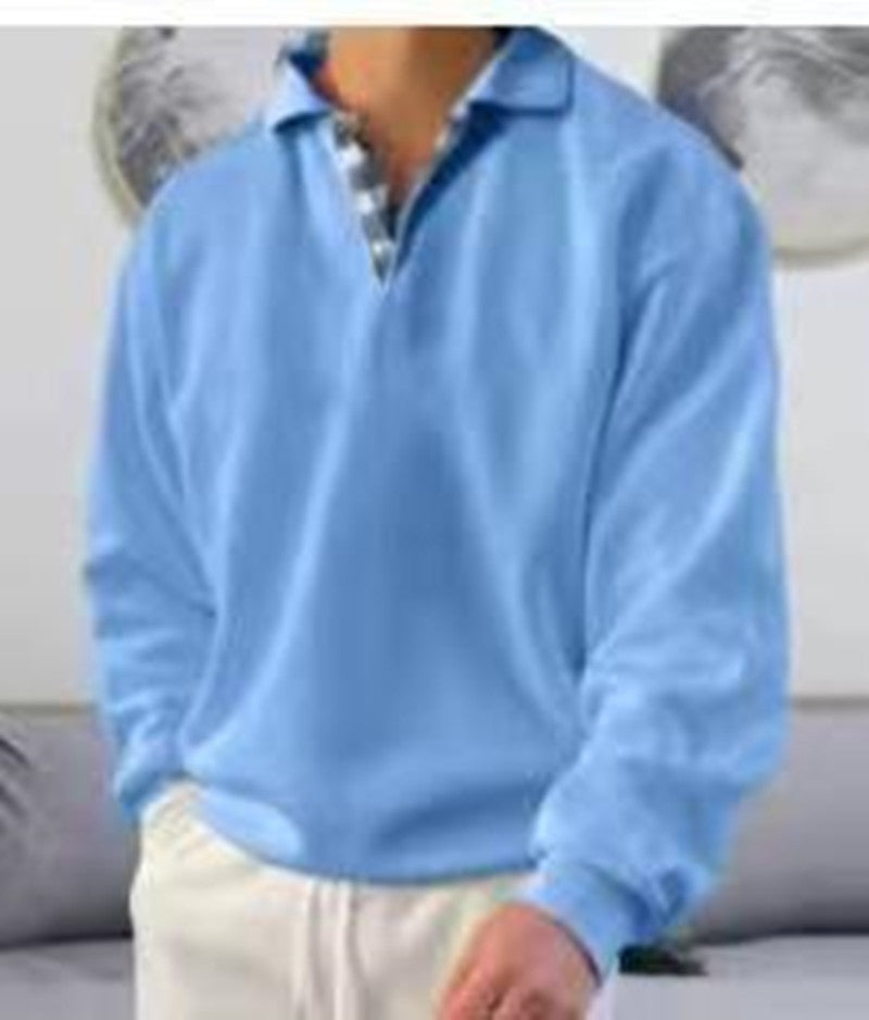 New Fashion Personality Men's Lapel Loose Sweater
