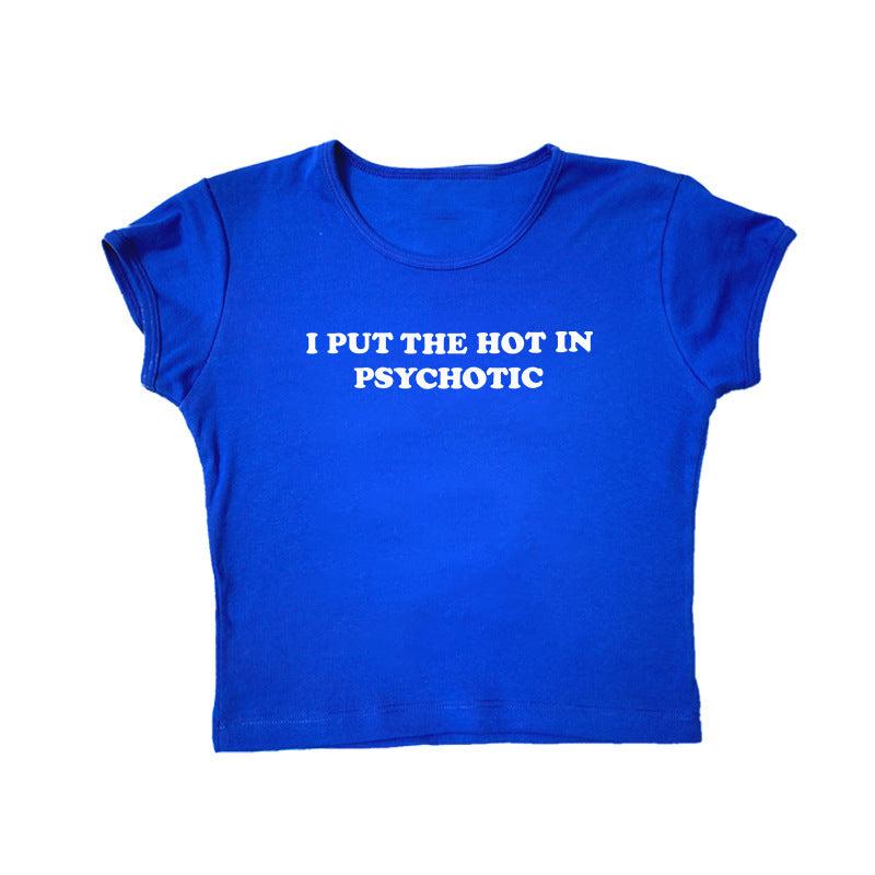 Cute Short Top Women's Summer Casual Slim Fit Street T-shirt