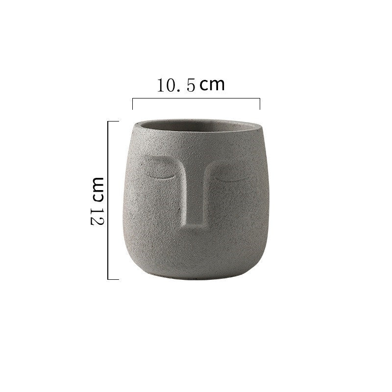 Cement flower pot