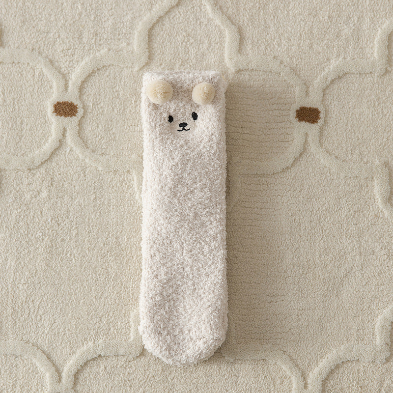Women's Hair-free Coral Fleece Socks