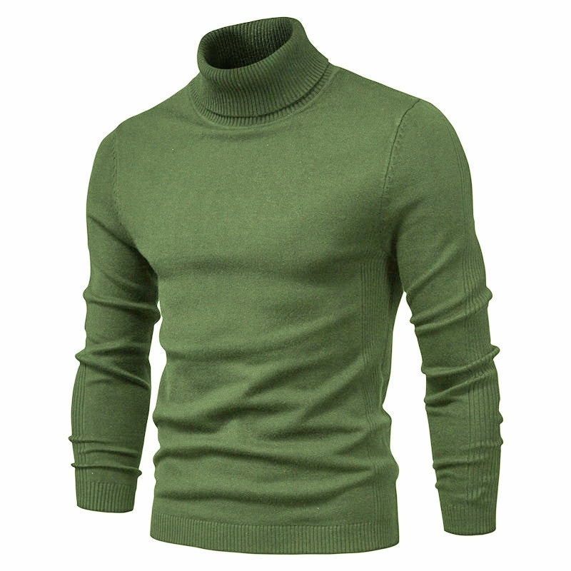 Solid color turtleneck sweater