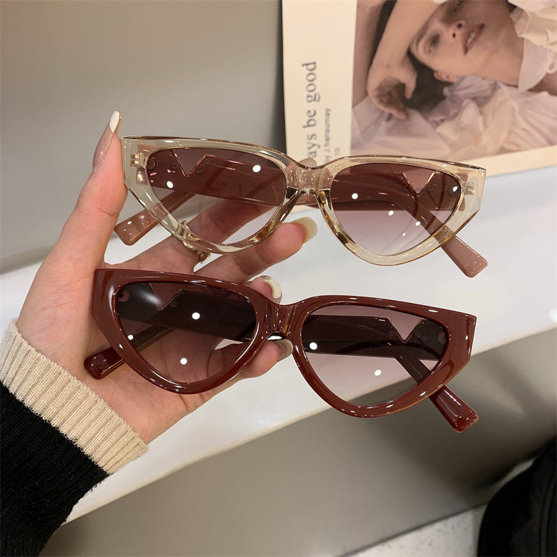 Women's Casual Cat's Eye Large Rim Sunglasses