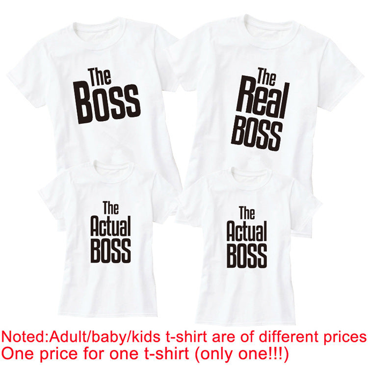Printed Parent-child T-shirt Short Sleeve
