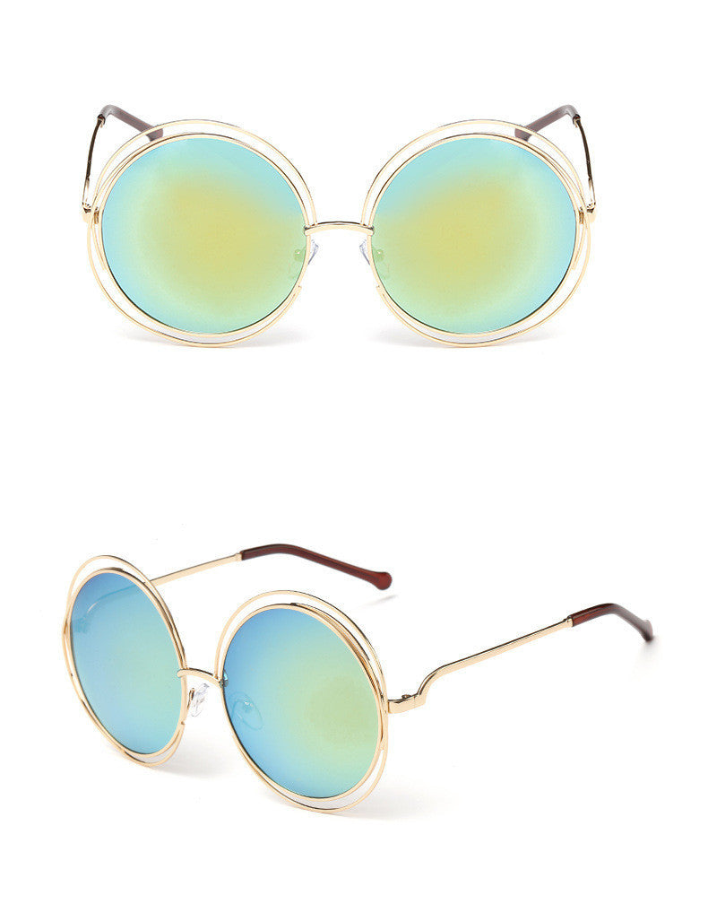 Round metal cutout sunglasses