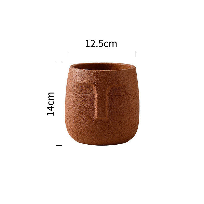 Cement flower pot