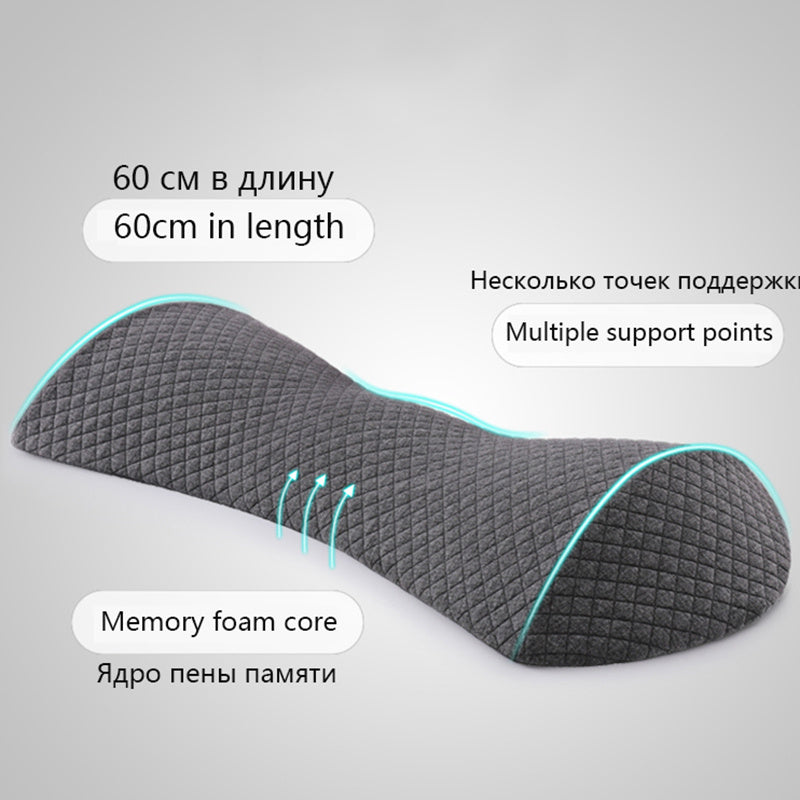 Pregnant Woman Sleeping On Bed To Support Lumbar Cushion