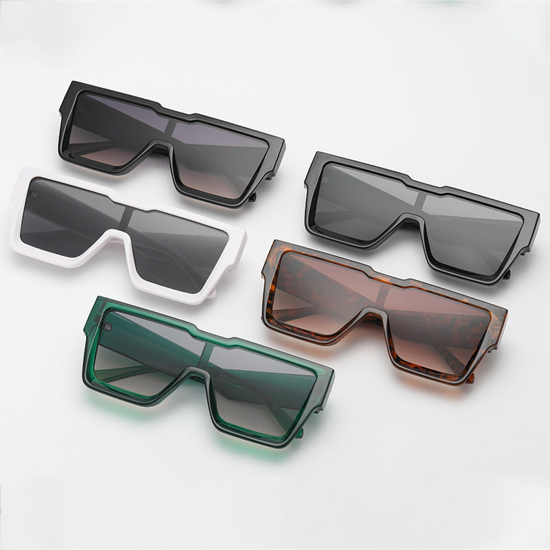 European And American Fashion One Piece Large Frame Square Sunglasses