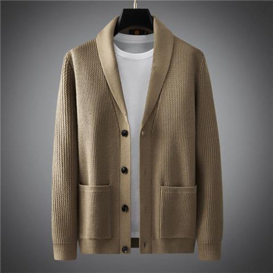 Spring And Autumn New Casual Knitted Coat Men's Comfortable Fashion Slim Fit