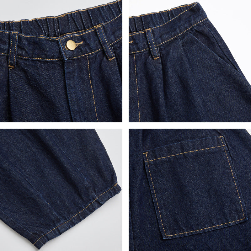 Retro Washed Wide Leg Jeans For Men