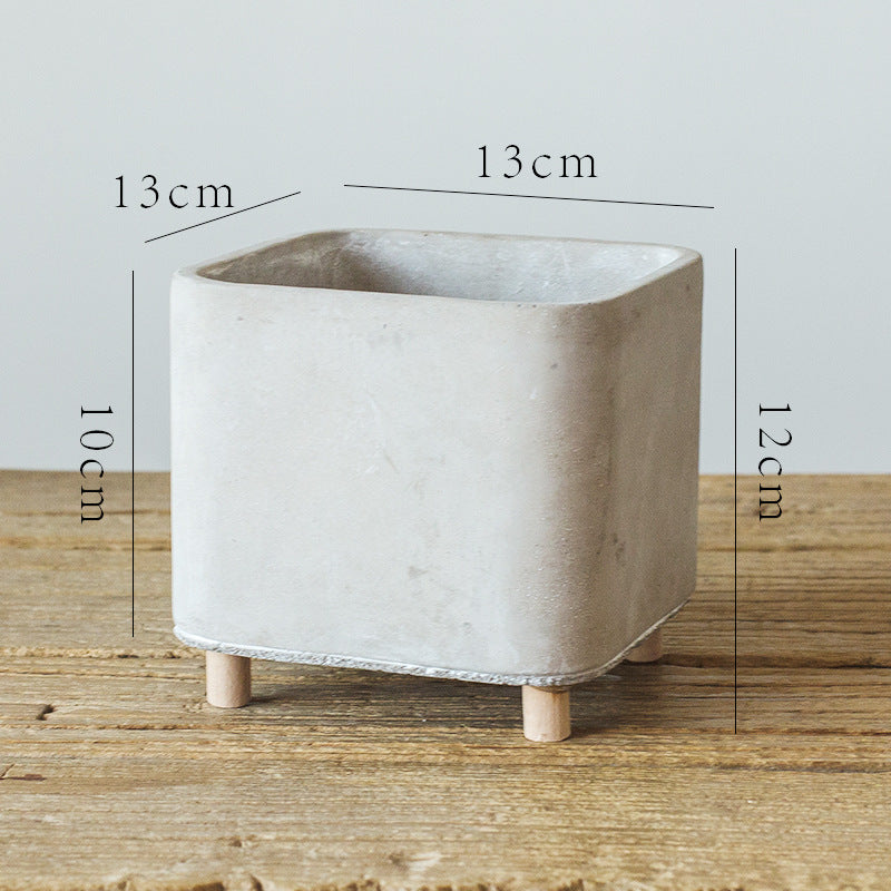 Creative cement flowerpot
