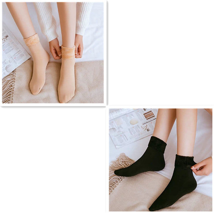 Snow Socks Women's Winter Thickening And Velvet Warm In Tube
