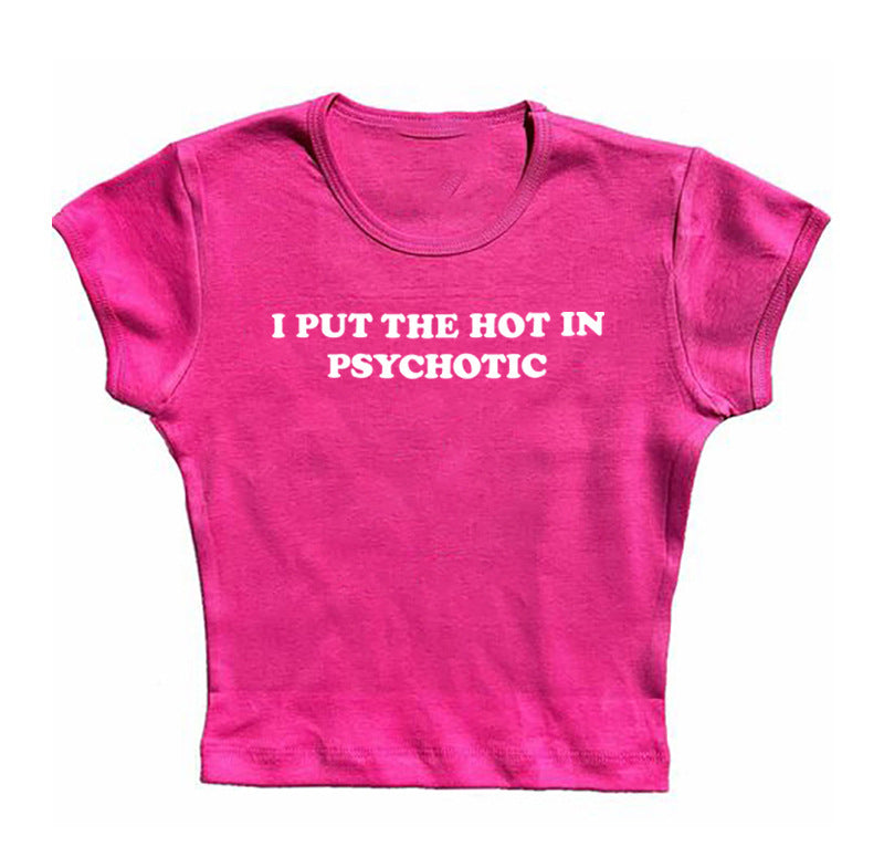 Cute Short Top Women's Summer Casual Slim Fit Street T-shirt