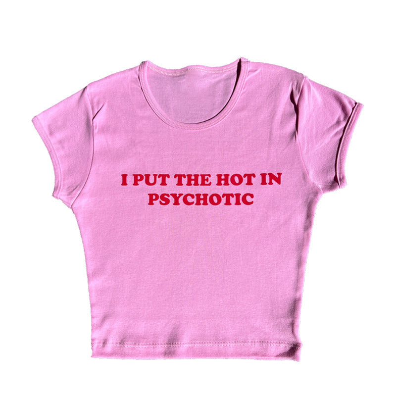 Cute Short Top Women's Summer Casual Slim Fit Street T-shirt