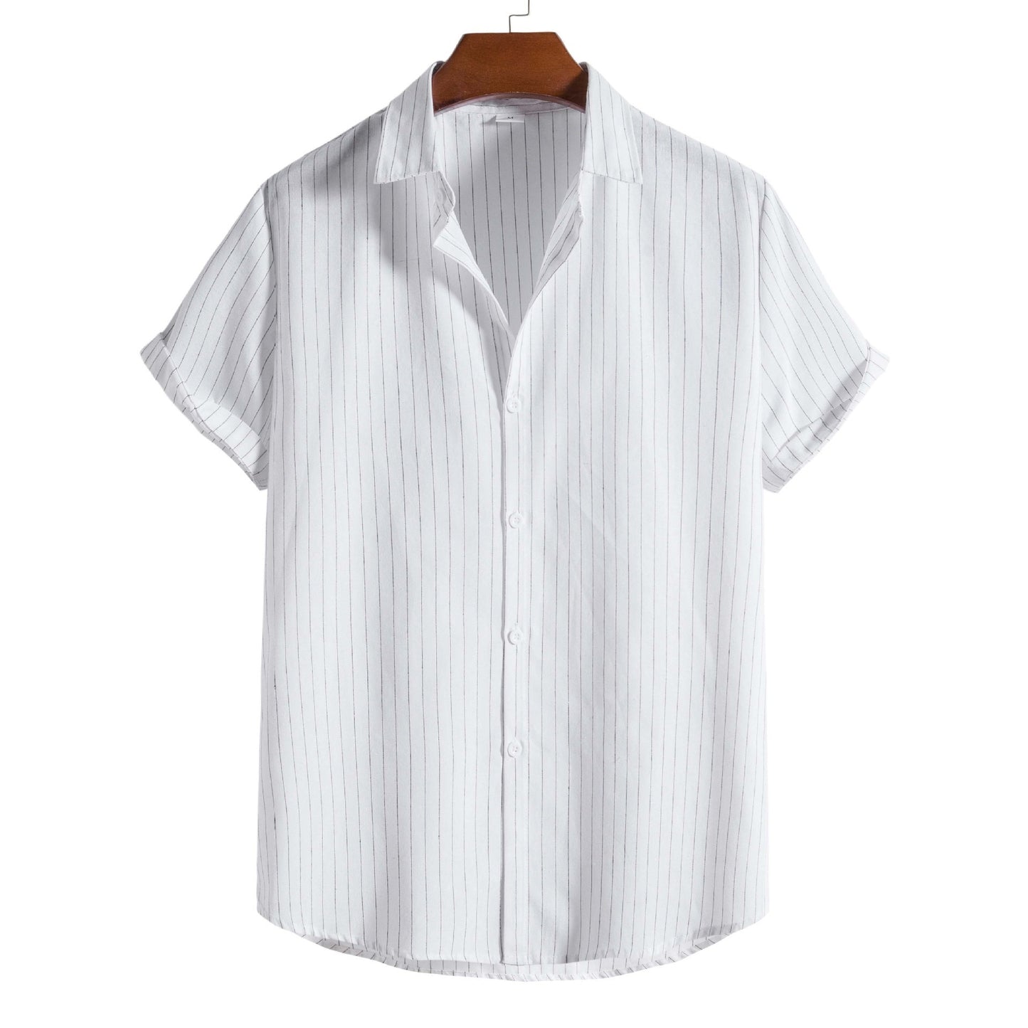 Casual Striped Short-sleeved Shirt For Men