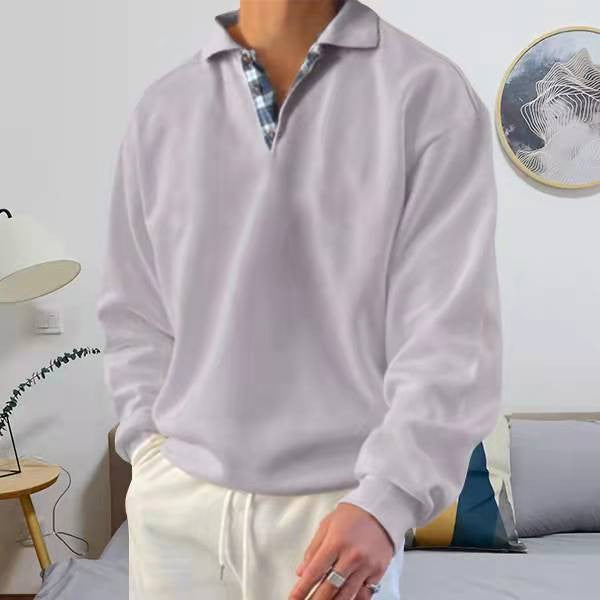 New Fashion Personality Men's Lapel Loose Sweater