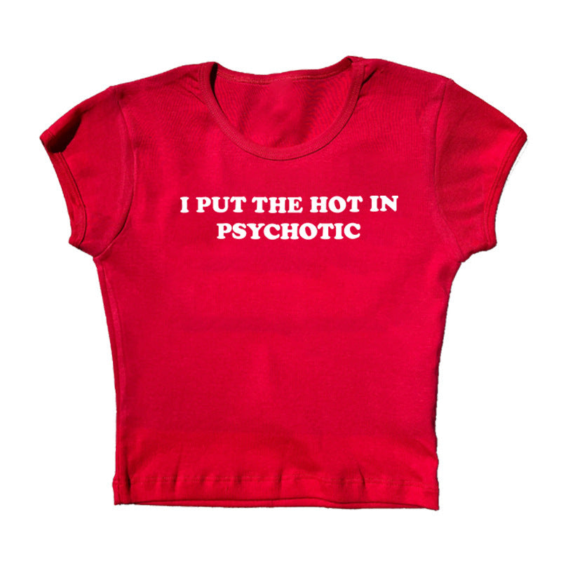 Cute Short Top Women's Summer Casual Slim Fit Street T-shirt