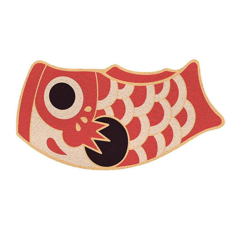 Carp Streamer Floor Mat Stain-resistant Washable Floor Mat Pvc Cutting Pvc Loop Floor Mat
