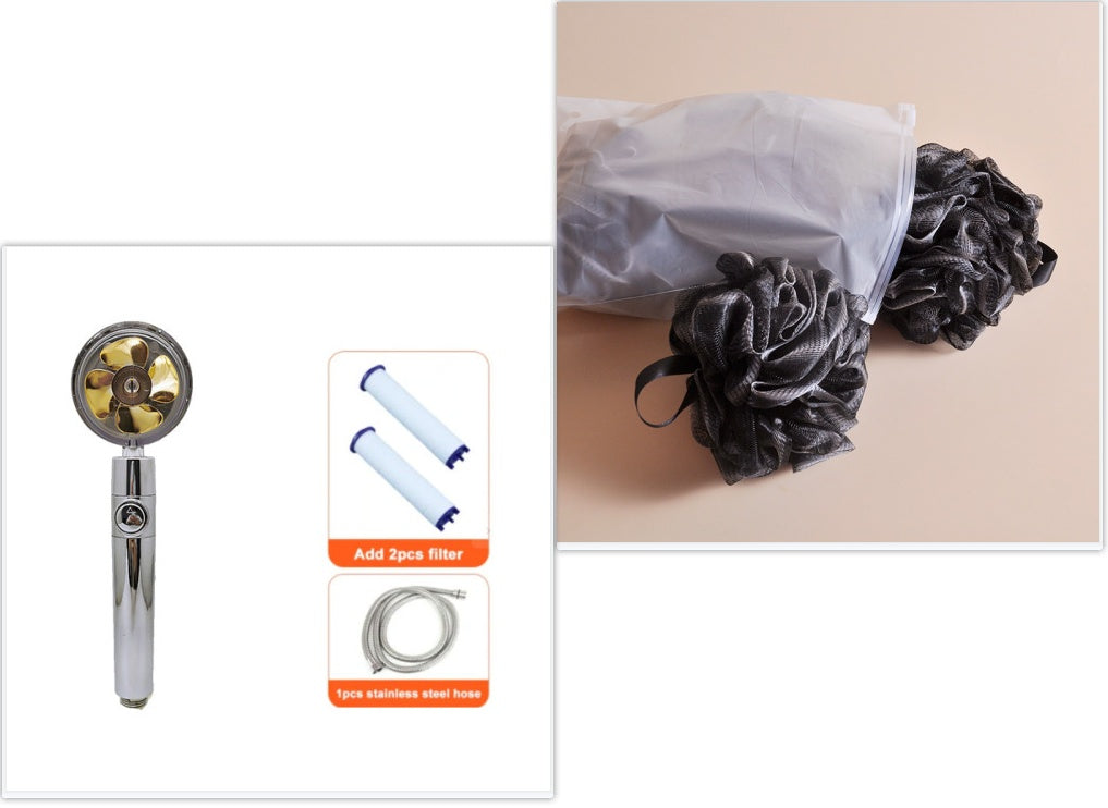 Men's Black Bamboo Charcoal Shower Ball