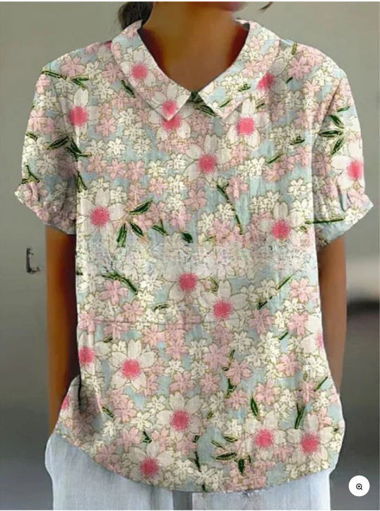 Shirt Women's Short Sleeve Creative Retro Short Sleeve T-shirt