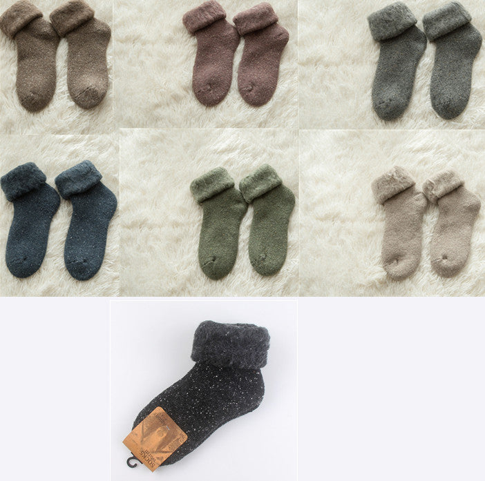 Middle-aged And Elderly Cashmere Snow Socks Men's Retro