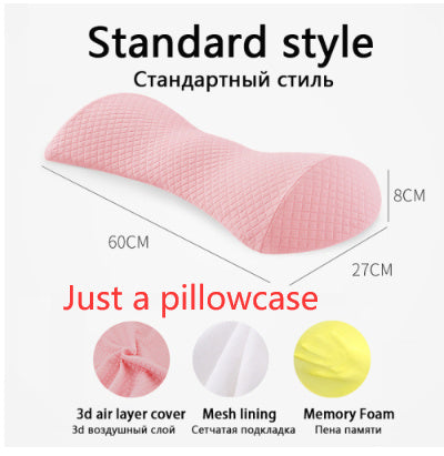 Pregnant Woman Sleeping On Bed To Support Lumbar Cushion