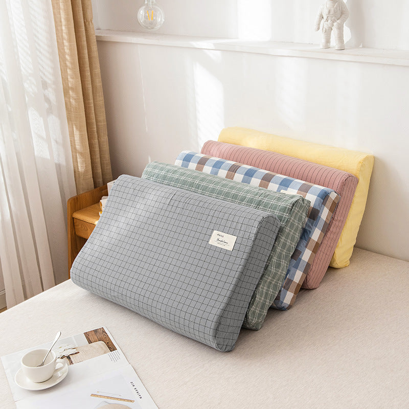 Washed Cotton Latex Pillowcase Skin-friendly