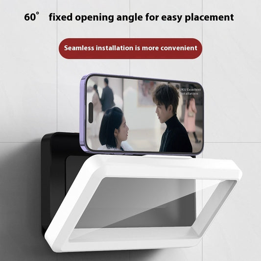 Wall-mounted Mobile Phone Bracket Kitchen Bathroom Waterproof Anti-fog Mobile Phone Box