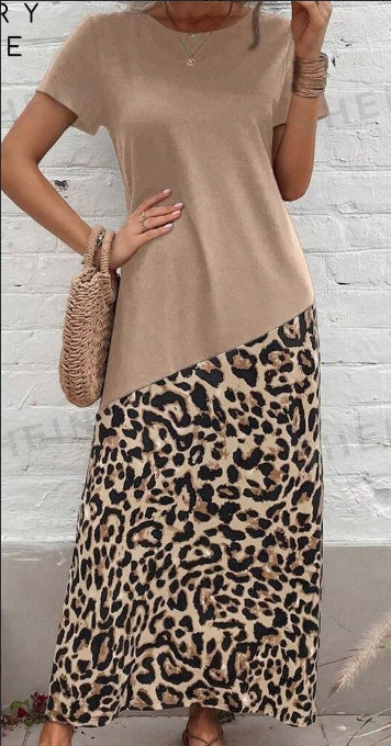 Leopard Print Tee Dress