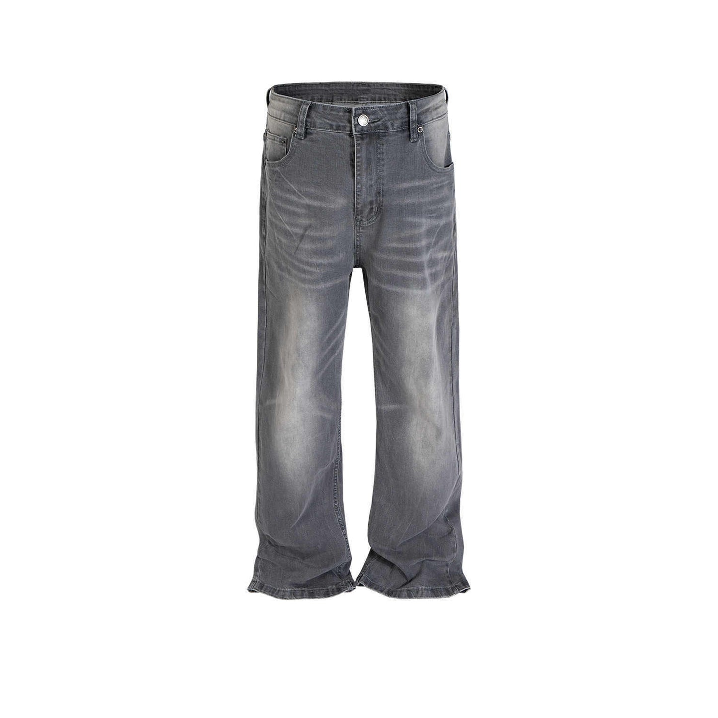 Washed Vintage Washed Trousers Straight Neutral Jeans