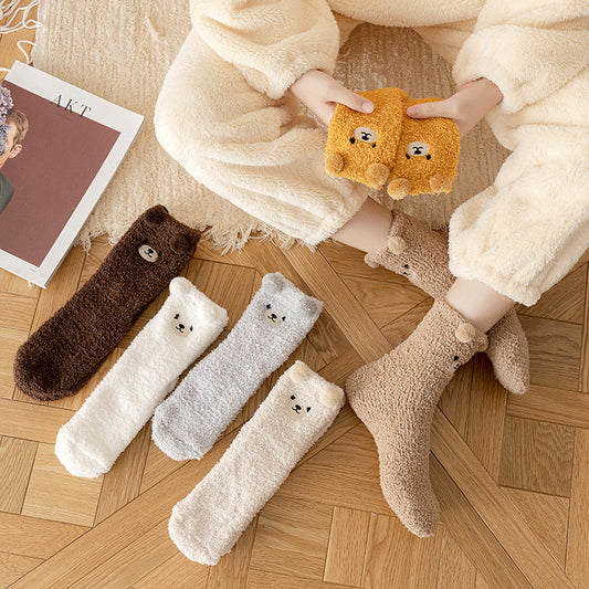 Women's Hair-free Coral Fleece Socks