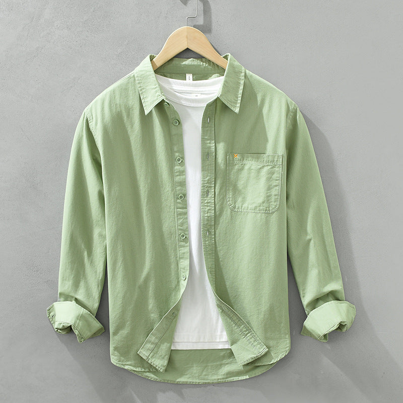 Simple Shirt All-match Japanese Shirt Pure Cotton