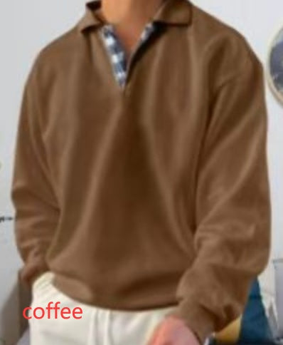 New Fashion Personality Men's Lapel Loose Sweater