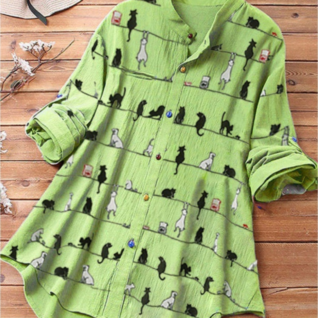 Spring New Cartoon Printed T-shirt Long