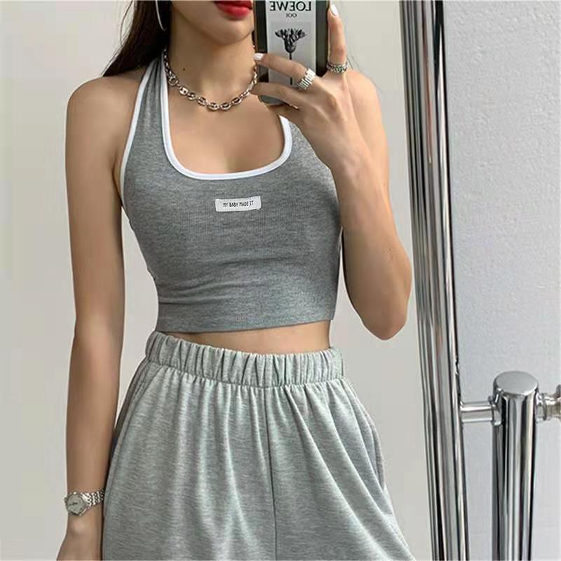 Sweet Spicy Girl Neck Hanging Strap Women's Sports Vest