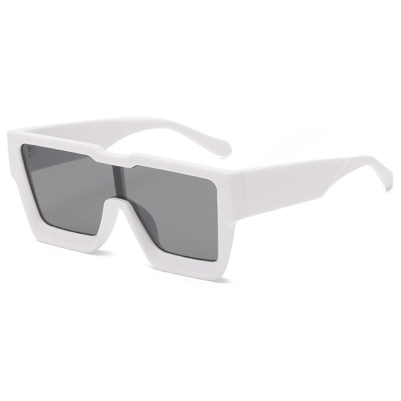 European And American Fashion One Piece Large Frame Square Sunglasses