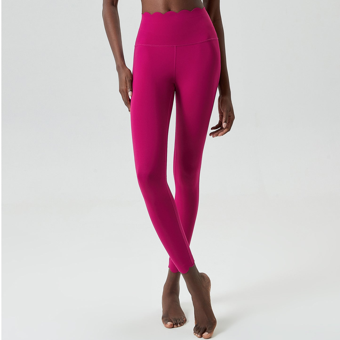 Small Wave Yoga Pants Plus Size Lycra Milk Leather Tight Trousers For Women