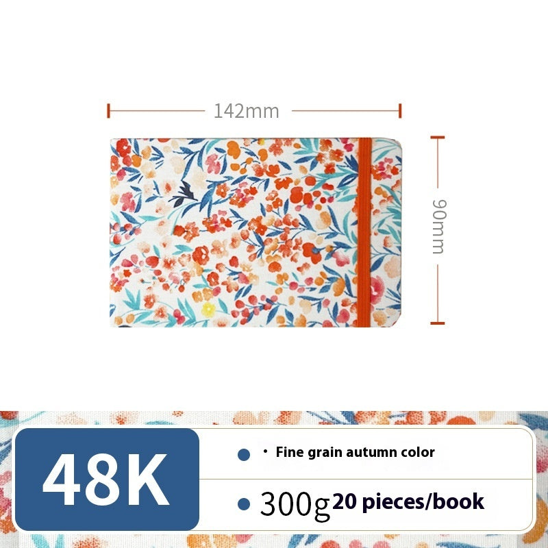 Feiluniao Watercolor Notebook Fabric Handmade Mini Portable Portable Character Sketch Hand Painted Graffiti Drawing Book