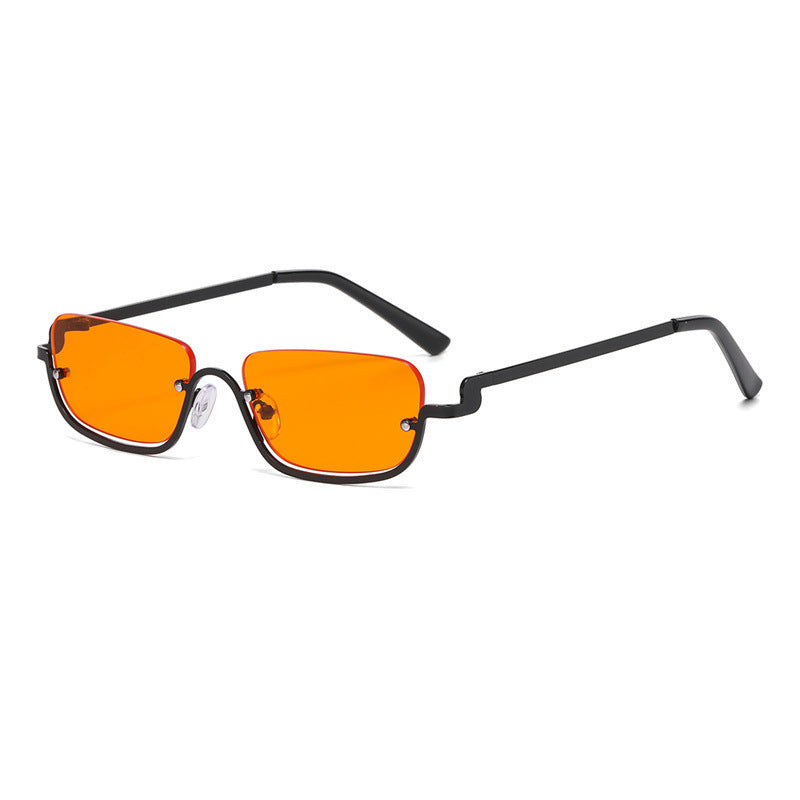 Personality Semi-rimless Sunglasses Colorful Marine Lens Advanced Sense