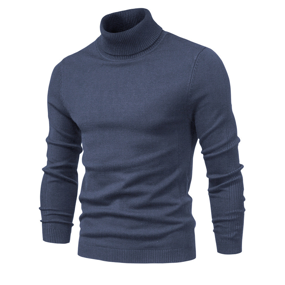 Solid color turtleneck sweater