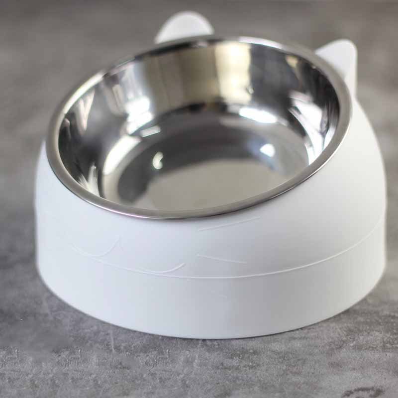200mlStainless Steel Oblique Mouth Pet Cat Bowl