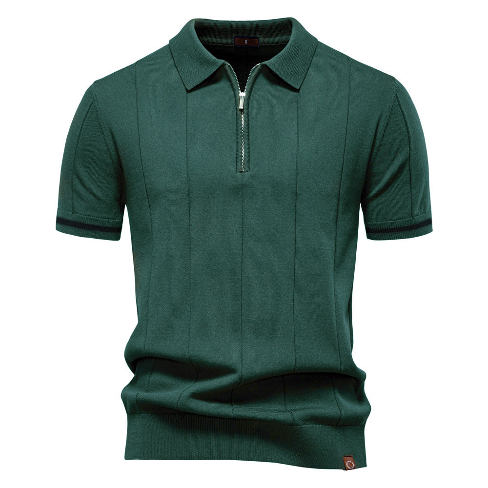 Men's Business Casual Woolen Polo Shirt