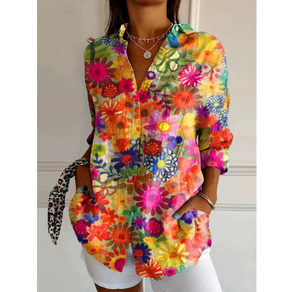 3D Digital Printing Long Sleeve Shirt Top