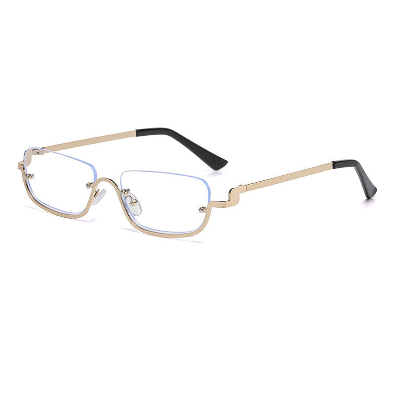 Personality Semi-rimless Sunglasses Colorful Marine Lens Advanced Sense