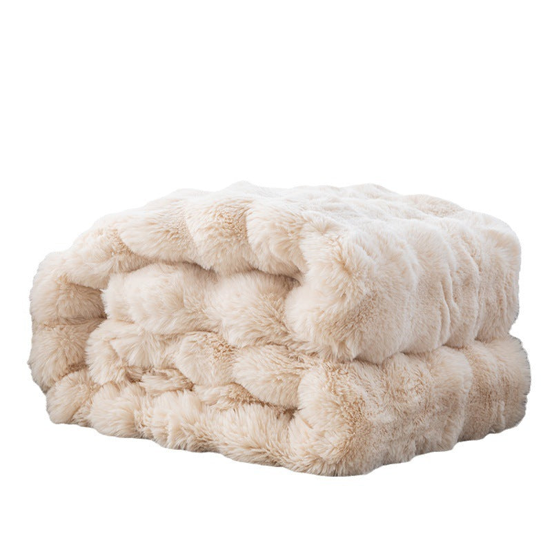 Bubble Rabbit Blanket Flannel Sofa Cover